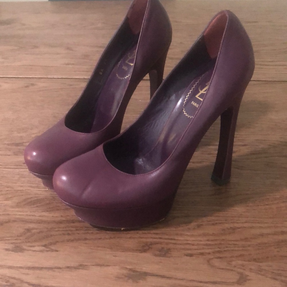 Yves saint Lauren heeled platforms size 38 1/2